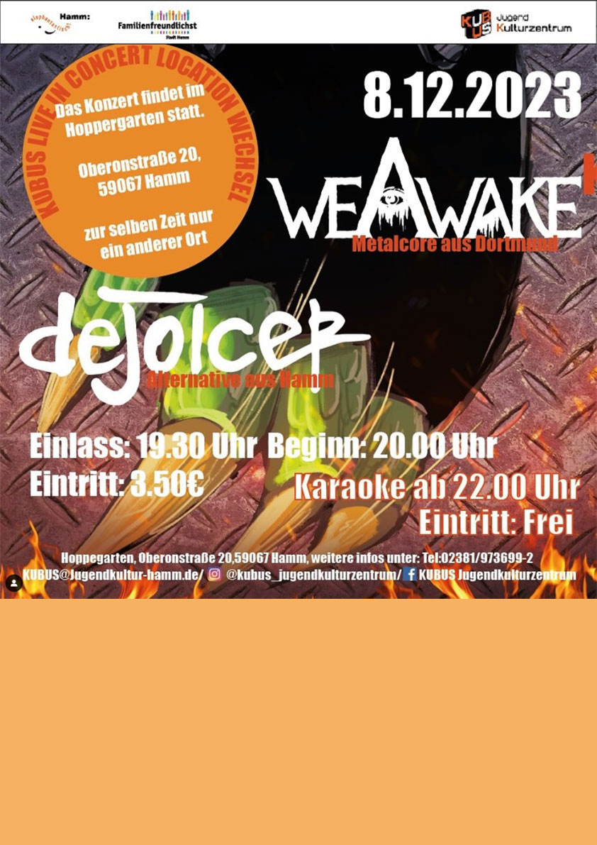 LIVE IN CONCERT 08.12.23 im Hoppergarten